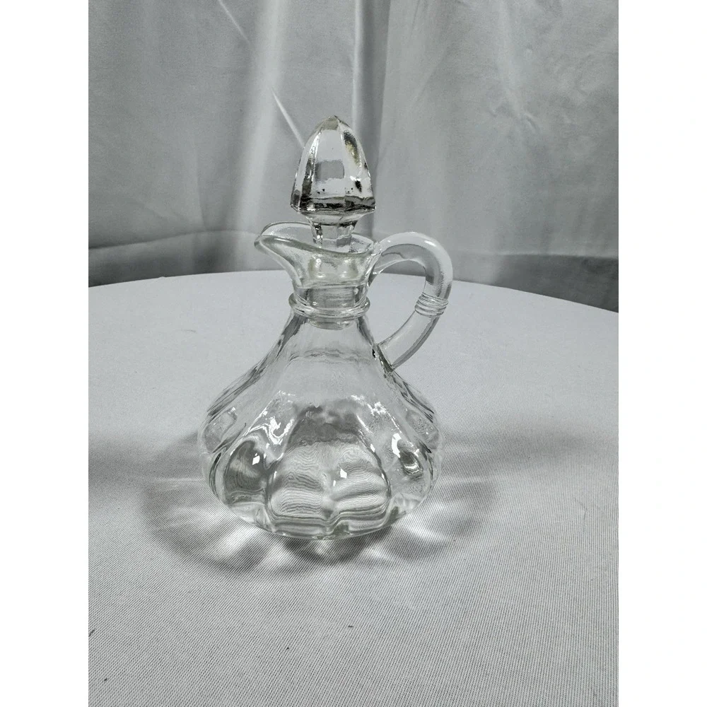 Vintage Imperial Handcrafted Clear Glass‎ Cruet 4